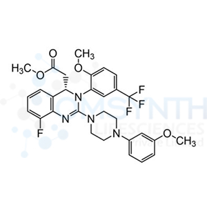 Methyl (S)-2-(8-fluoro-3-(2-methoxy-5-(trifluoromethyl)phenyl)-2-(4-(3-methoxyphenyl)piperazin-1-yl)-3,4-dihydroquinazolin-4-yl)acetate