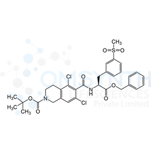 tert-Butyl (S)-6-((1-(benzyloxy)-3-(3-(methylsulfonyl)phenyl)-1-oxopropan-2-yl)carbamoyl)-5,7-dichloro-3,4-dihydroisoquinoline-2(1H)-carboxylate