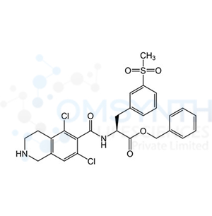 Benzyl (S)-2-(5,7-dichloro-1,2,3,4-tetrahydroisoquinoline-6-carboxamido)-3-(3-(methylsulfonyl)phenyl)propanoate