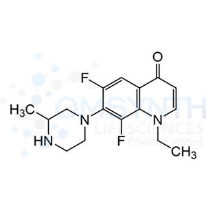 1-Ethyl-6,8-difluoro-7-(3-methyl-1-piperazinyl)-4(1H)-quinolinone
