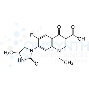 1-Ethyl-6-fluoro-1,4-dihydro-7-(4-methyl-2-oxo-1-imidazolidinyl)-4-oxo-3-quinolinecarboxylic Acid