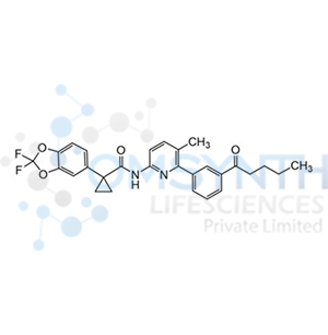 1-(2,2-Difluorobenzo[d][1,3]dioxol-5-yl)-N-(5-methyl-6-(3-pentanoylphenyl)pyridin-2-yl)cyclopropane-1-carboxamide