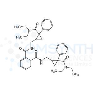 rel-N1,N2-Bis(((1R,2S)-2-(diethylcarbamoyl)-2-phenylcyclopropyl)methyl)phthalamide