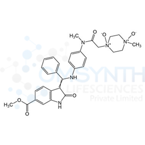 1-(2-((4-(((6-(Methoxycarbonyl)-2-oxoindolin-3-ylidene)(phenyl)methyl)amino)phenyl)(methyl)amino)-2-oxoethyl)-4-methylpiperazine 1,4-dioxide