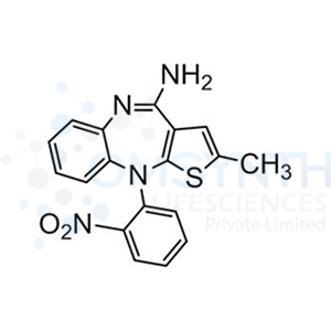 2-Methyl-10-(2-nitrophenyl)-10H-benzo[b]thieno[2,3-e][1,4]diazepin-4-amine