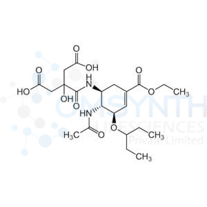 3-(((1S,5R,6R)-6-Acetamido-3-(ethoxycarbonyl)-5-(pentan-3-yloxy)cyclohex-3-en-1yl) carbamoyl)3-hydroxypentanedioic Acid