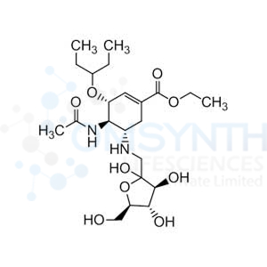 (3R,4R,5S)-Ethyl 4-acetamido-3-(pentan-3-yloxy)-5-((((3S,4S,5R)-2,3,4-trihydroxy-5-(hydroxymethyl)tetrahydrofuran-2-yl)methyl)amino)cyclohex-1-enecarboxylate