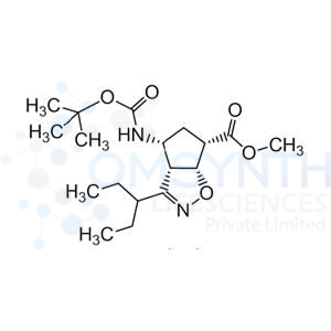 (3aS,4R,6S,6aR)-Methyl 4-((tert-butoxycarbonyl)amino)-3-(pentan-3-yl)-4,5,6,6a-tetrahydro-3aH-cyclopenta[d]isoxazole-6-carboxylate