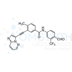 N-(4-Formyl-3-(trifluoromethyl)phenyl)-3-(imidazo[1,2-b]pyridazin-3-ylethynyl)-4-methylbenzamide