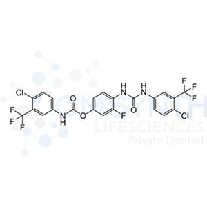 4-(3-(4-Chloro-3-(trifluoromethyl)phenyl)ureido)-3-fluorophenyl (4-chloro-3-(trifluoromethyl)phenyl)carbamate