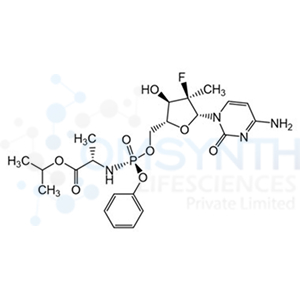 Isopropyl ((S)-(((2R,3R,4R,5R)-5-(4-amino-2-oxopyrimidin-1(2H)-yl)-4-fluoro-3-hydroxy-4-methyltetrahydrofuran-2-yl)methoxy)(phenoxy)phosphoryl)-L-alaninate