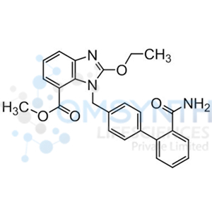 Methyl 1-((2'-carbamoyl-[1,1'-biphenyl]-4-yl)methyl)-2-ethoxy-1H-benzo[d]imidazole-7-carboxylate