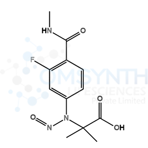 2-((3-fluoro-4-(methylcarbamoyl)phenyl)(nitroso)amino)-2 methylpropanoic acid